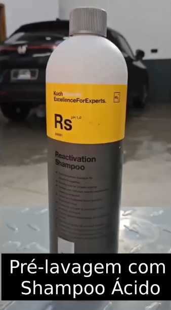 pré-lavagem com shampoo ácido